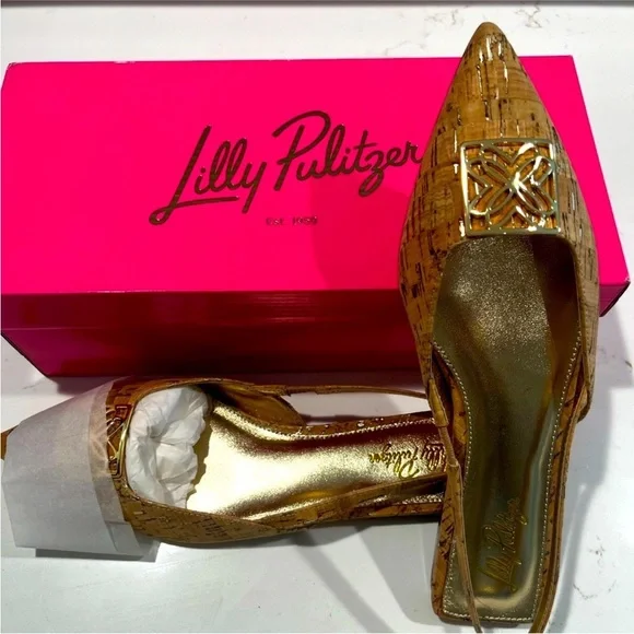 Slingback Flats in Natural Sz 8.5